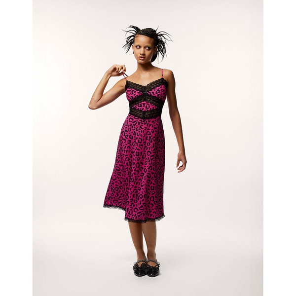 betseys sleeveless ribbon dress hot pink