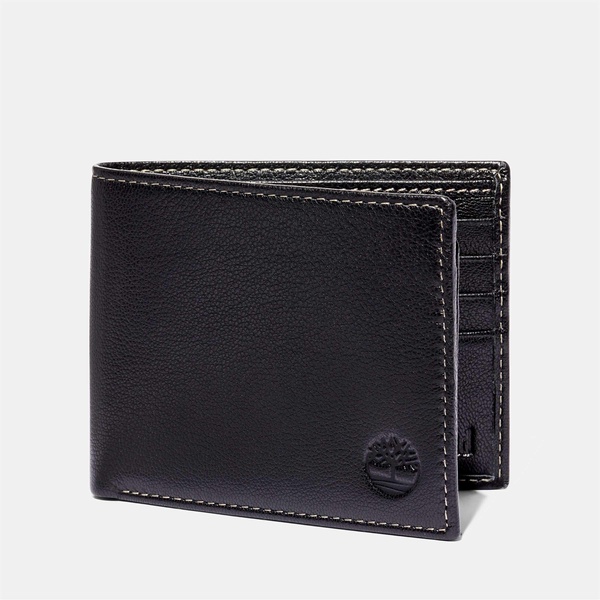 men's milled leather bifold wallet