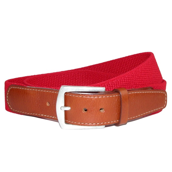 newport pique cotton woven elastic belt