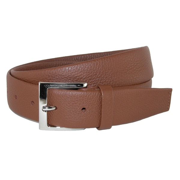 parma buttercalf grain tubular leather dress belt