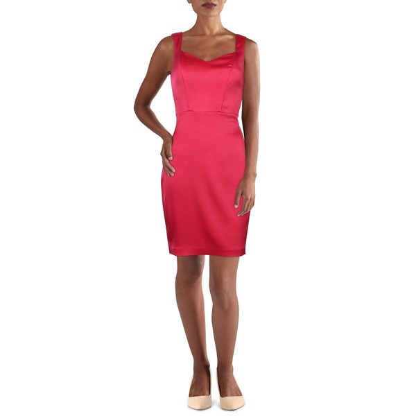 womens sweetheart neck above knee sheath dress