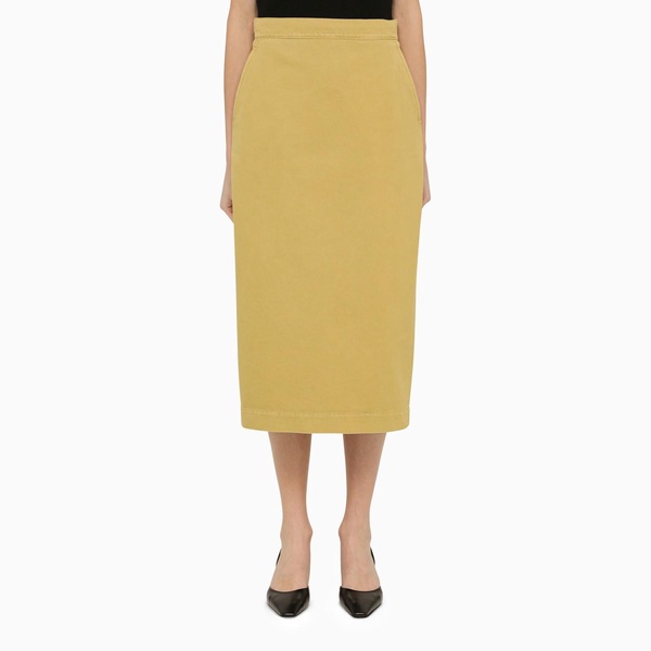 Denver cotton gabardine midi skirt