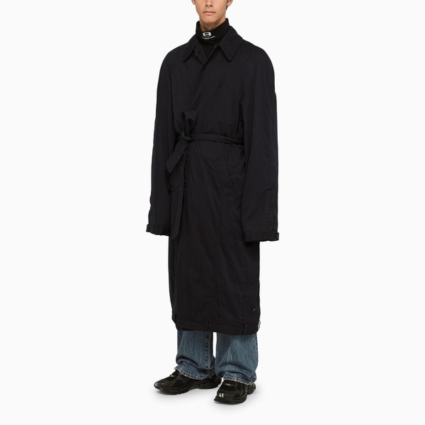 Balenciaga Oversized Cotton Ink Coat