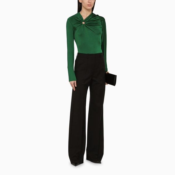 Victoria Beckham Emerald Green Viscose Sweater Women