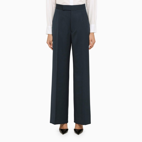 Vivienne Westwood Petrol Wool Regular Trousers Women