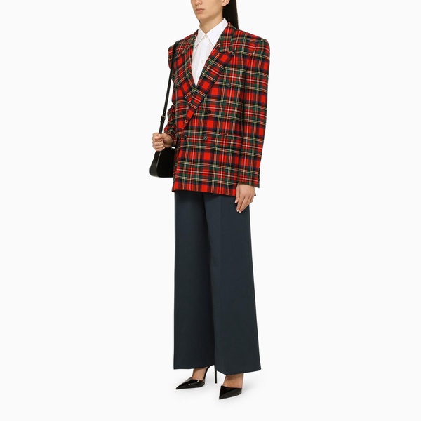 Vivienne Westwood Petrol Wool Regular Trousers Women