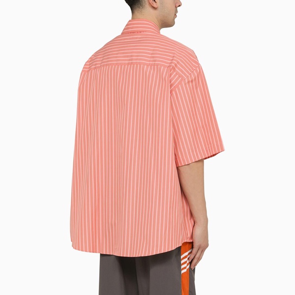 Martine Rose Pink/Green Striped Cotton Shirt Men