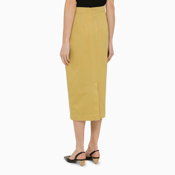 Denver cotton gabardine midi skirt