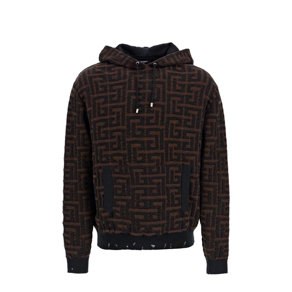 Balmain Hooded Monogram Sweatshirt