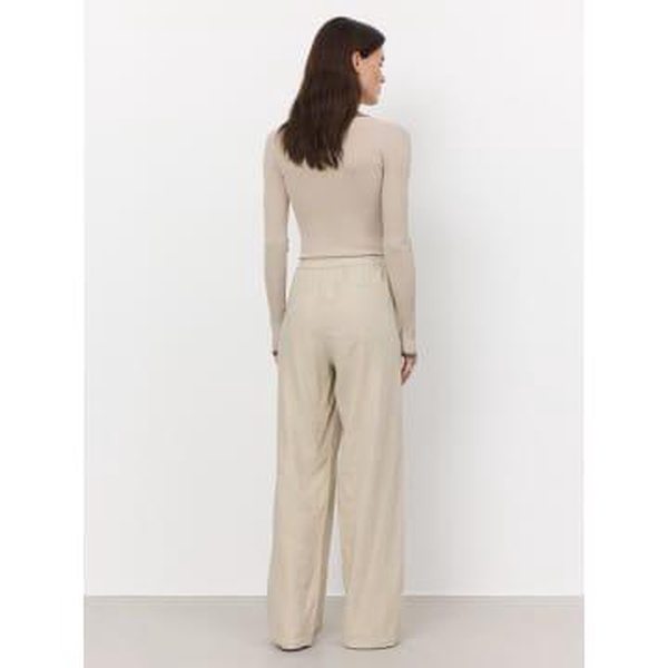 Naja 7 Linen Trousers - Island Beige Melange