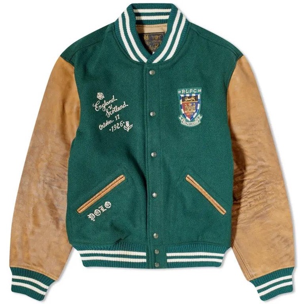 Lined Varsity Jacket Hunt Club Green