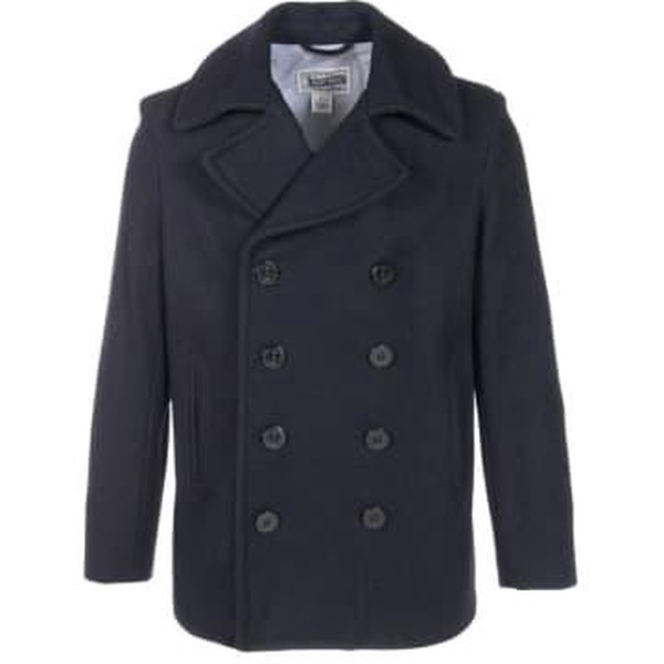 Schott Nyc Slim Fit Peacoat Made In Usa Navy