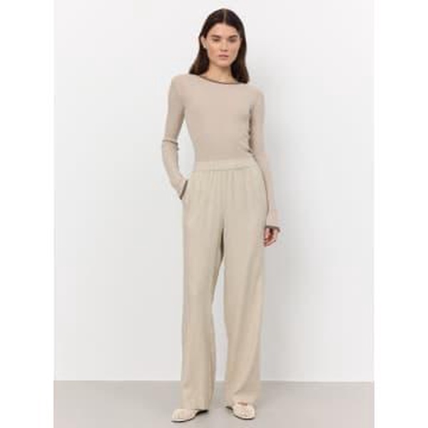 Naja 7 Linen Trousers - Island Beige Melange