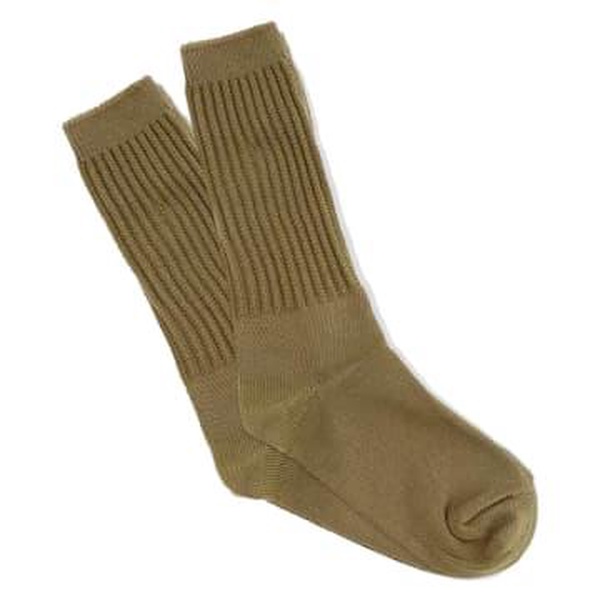 Tack Rib Crew Socks - Olive