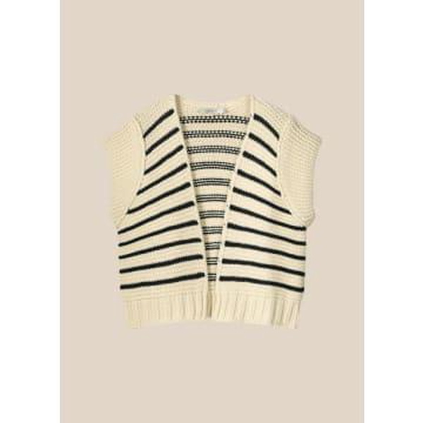 Sleeveless Chunky Cardigan - Ivory