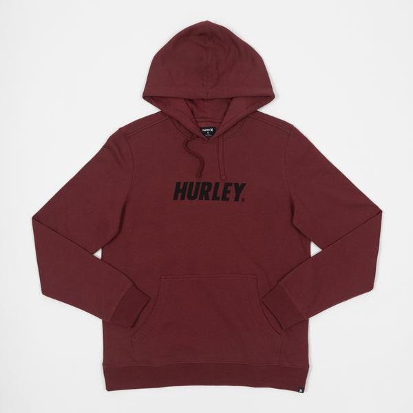 Fastlane Solid Pullover Hooded Jumper in Burgundy