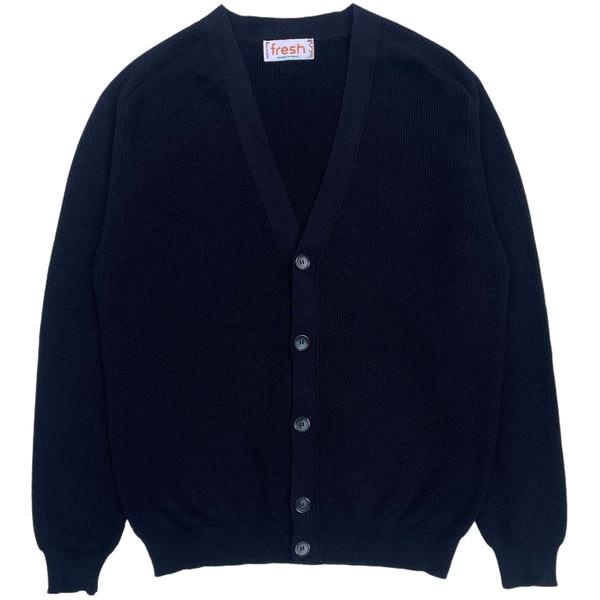 Scott Luxury Cotton Cardigan In Navy