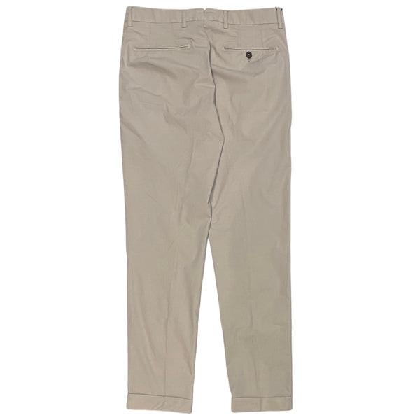 Nervi Cotton Lyocell Pleated Chino Pants In Pumice