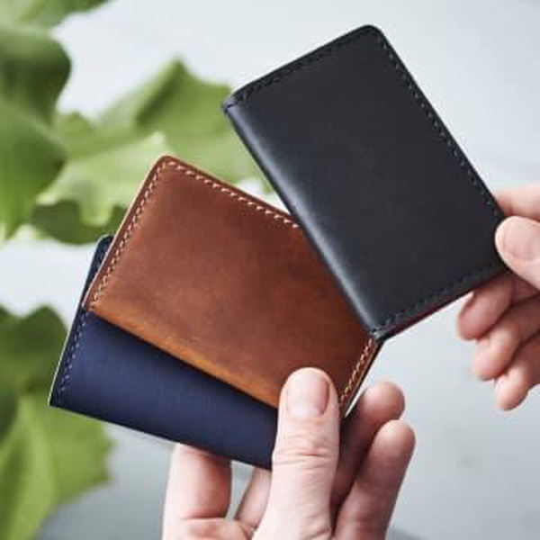 Leather Colour Block Card Holder