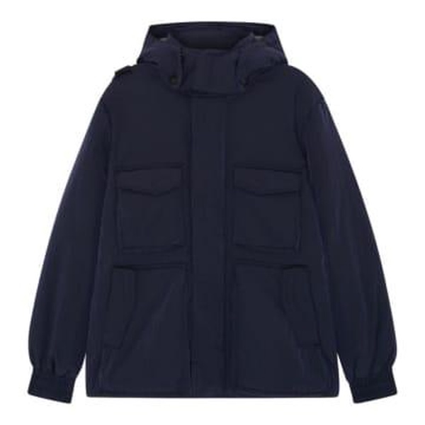 Detachable Hood Down Jacket Dark Navy