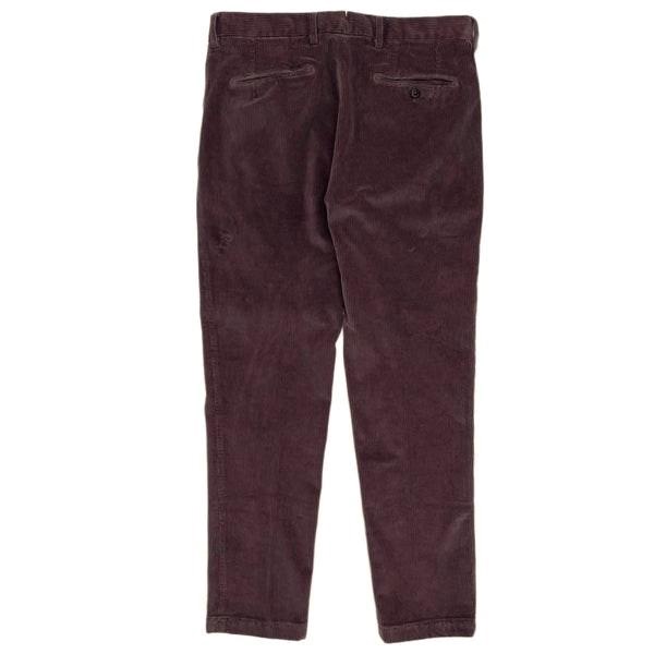 Corduroy Pleated Chino Pants In Brown