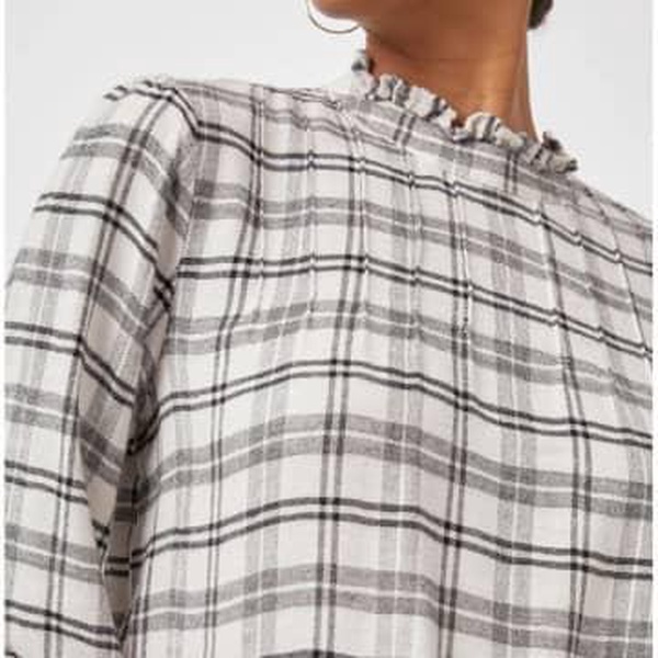 Ariana Shirt Ivory Onyx Check