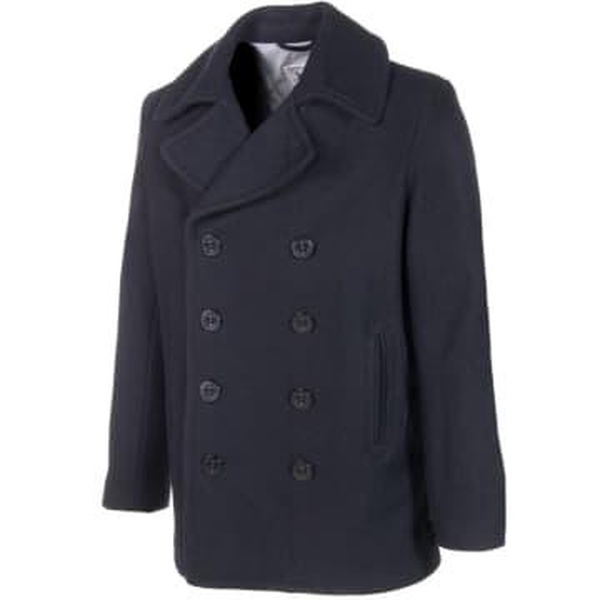 Schott Nyc Slim Fit Peacoat Made In Usa Navy