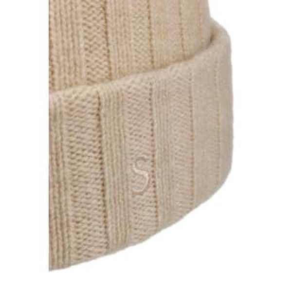 Undyed Sustainable Cashmere Beanie Beige