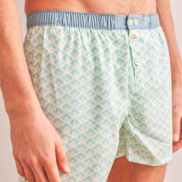 White organic cotton underpants with patterns