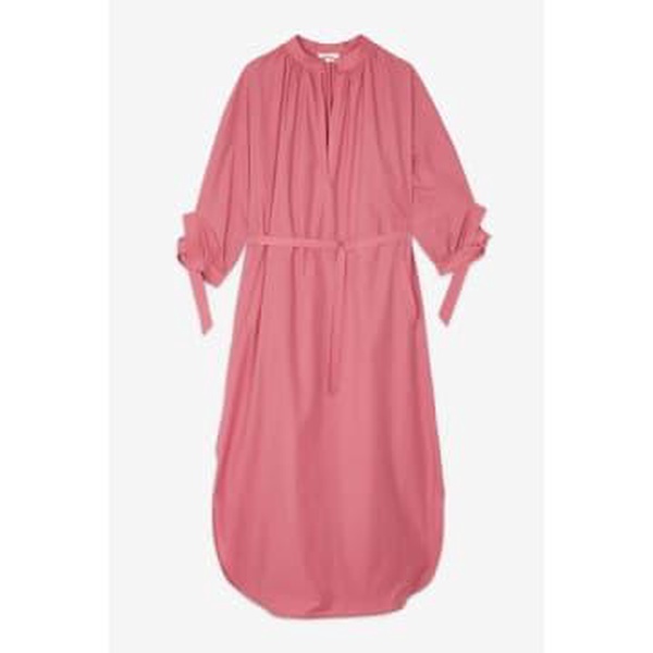 Long Poplin Dress - Geranio