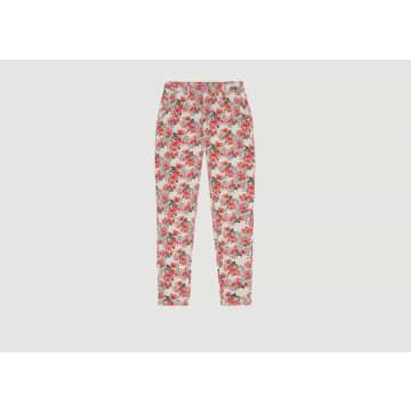 Neon Peonies Sandy Peonies Print 7 8 Length Trousers