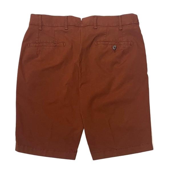 Recco Cotton Chino Shorts In Brick Red