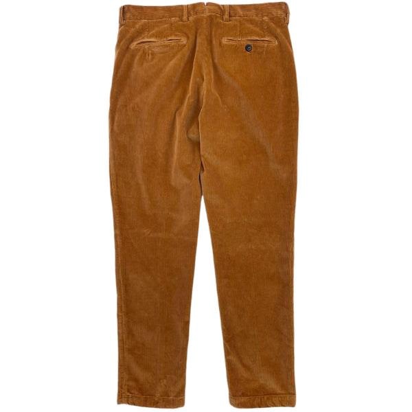 Corduroy Pleated Chino Pants In Biscuit