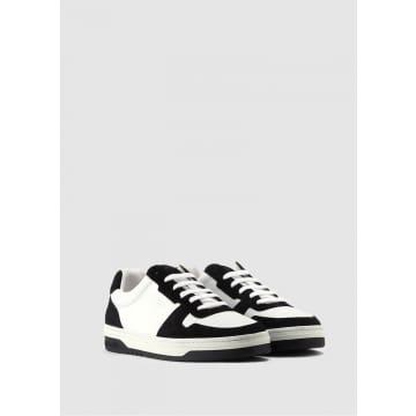 Mens Bentham Court Trainers In White Black