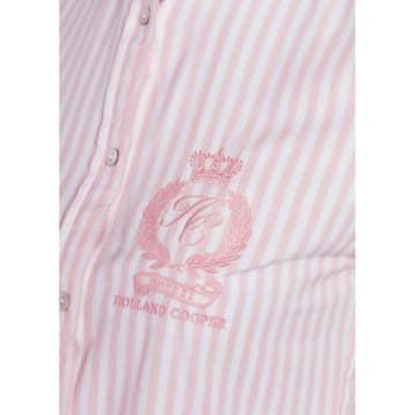 Holland Cooper Classic Button Down Shirt Col: Pink Stripe, Size: 12