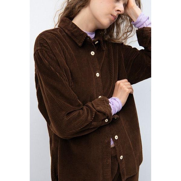 Padow Cord Shirt Vintage Brownie Pado06