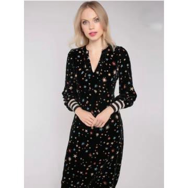 Kira Printed Velvet Dress