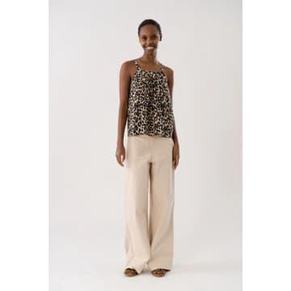 Lungill Leopard Print Strap Top - Leo Print