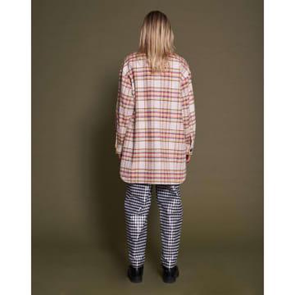 Blue and Pink Checked Emmy Oversize Jacket