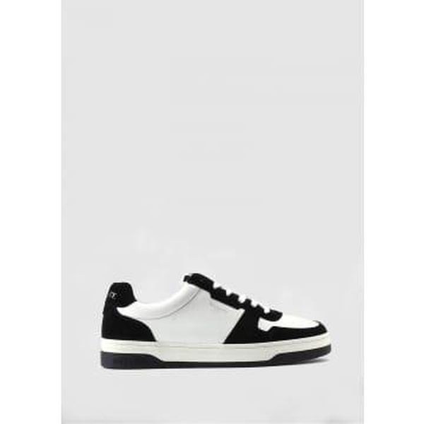 Mens Bentham Court Trainers In White Black