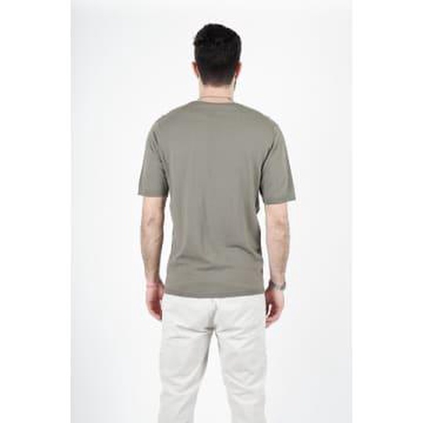 Green Italian Cotton Round Neck T Shirt