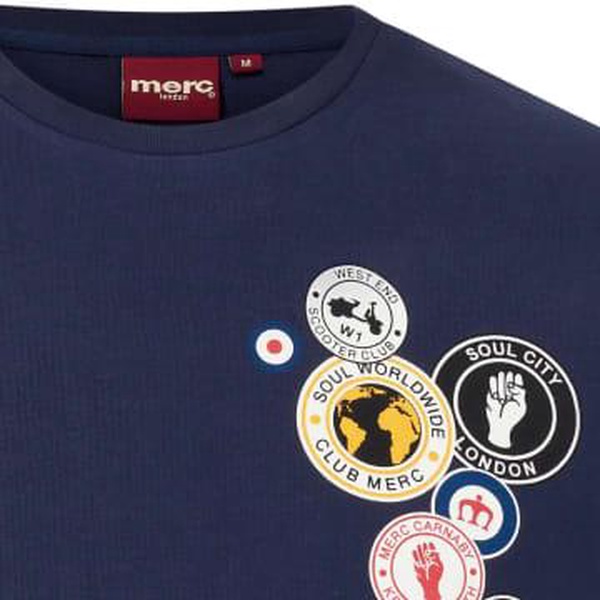 Naunton Pin Badge T-shirt - Navy