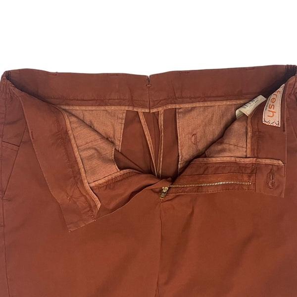 Recco Cotton Chino Shorts In Brick Red