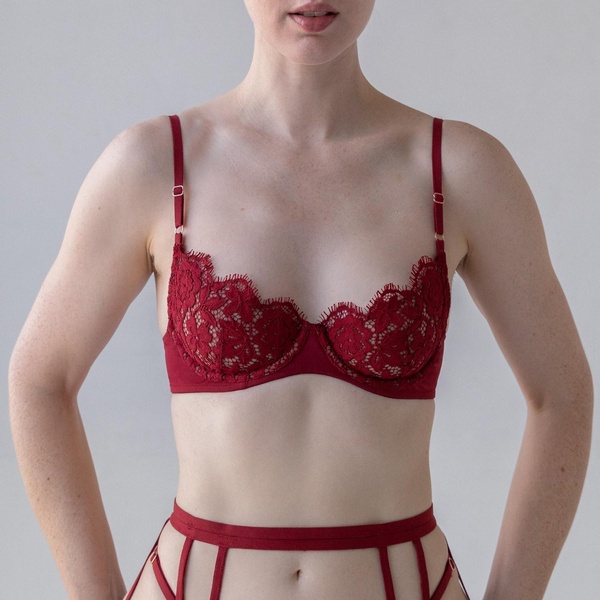 Frisson Scoop Demi Bra Bloodstone