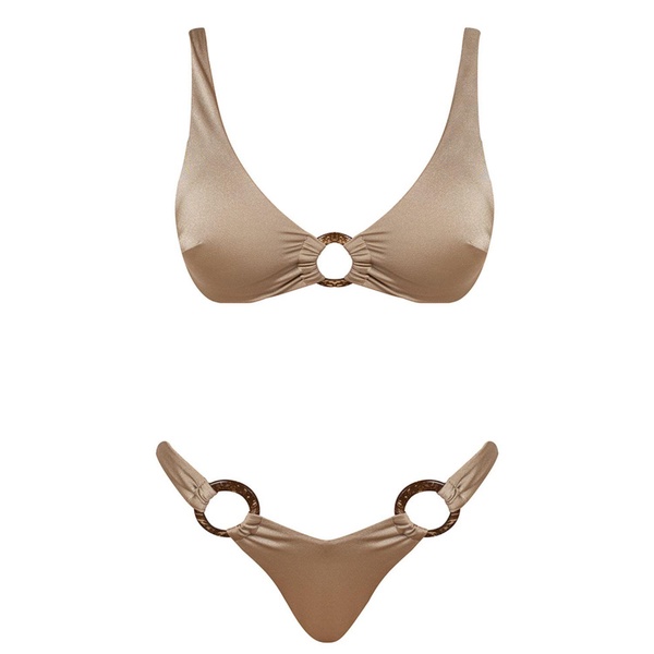 Coco Rings Gold Bikini Set With Ring Details