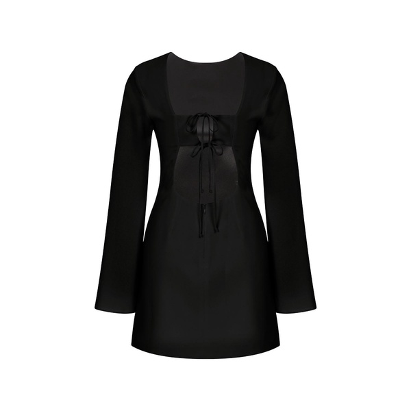 Ira Tie-Back Mini Dress In Black