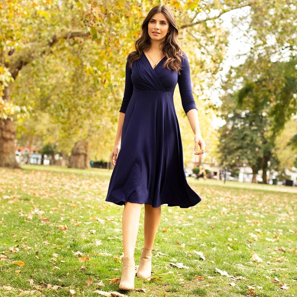 Petite Annie Dress In Eclipse Blue