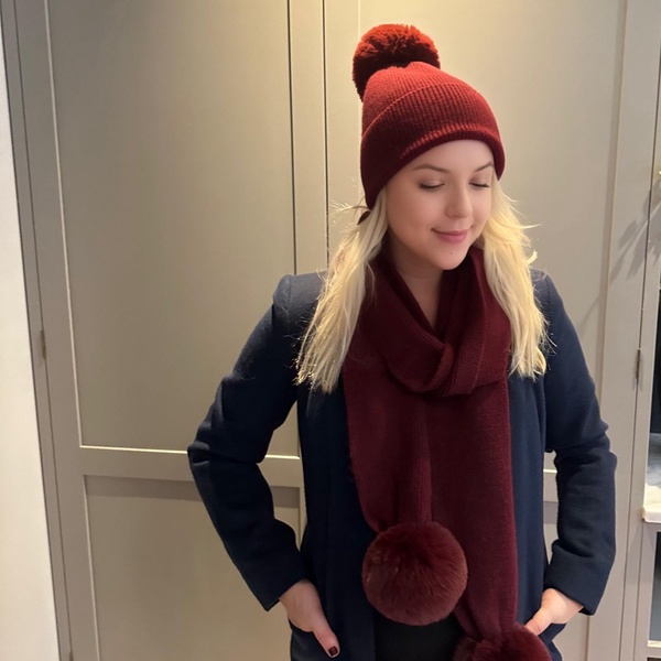 Cashmere Hat - Maroon