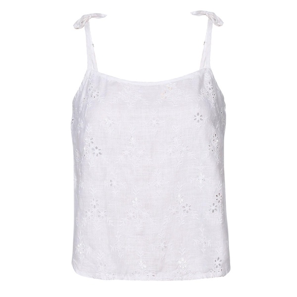 Tie-Up Camisole White Top