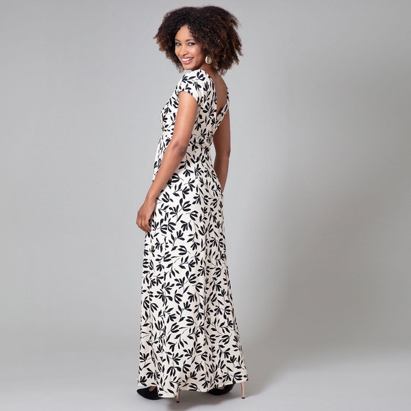 Sophia Maxi Dress In Monochrome Print